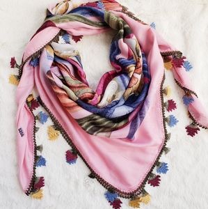 Exotic Handmade Needle Lace Scarf
